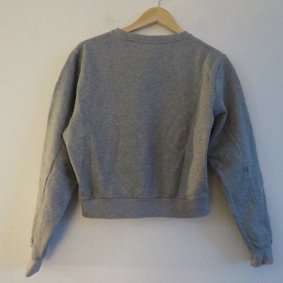 CHIARA FERRAGNI Pierced Wink Flirting Cropped Sweatshirt Heathered Gray - Size S - Picture 11 of 16